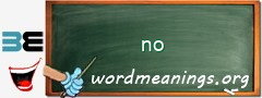 WordMeaning blackboard for no